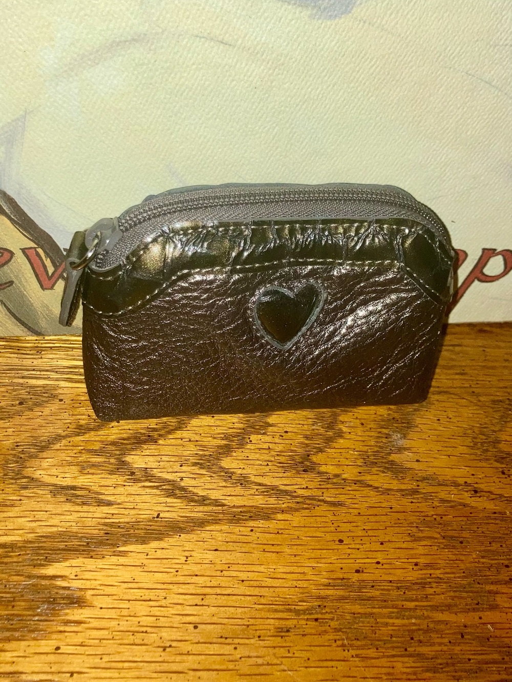 Brighton Leather Coin Purse Leather Wallet with Heart - EUC - Picture 1 of 9